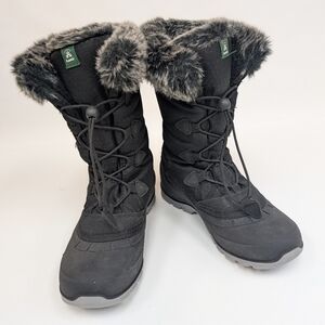 Kamik Black Fur Lined Water Proof Winter Boots Size 7
